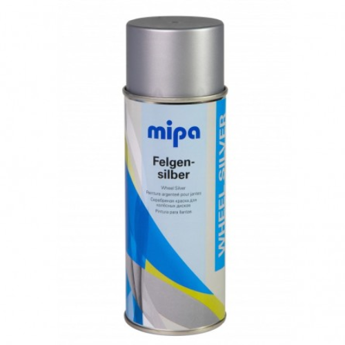 6 Bombes gris argentée metaliser pour jantes 400ml