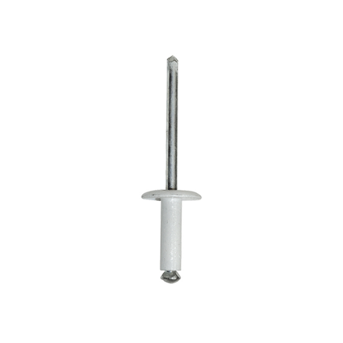 Rivet Fleur bord large laqué blanc 4.8x16 100 pièces